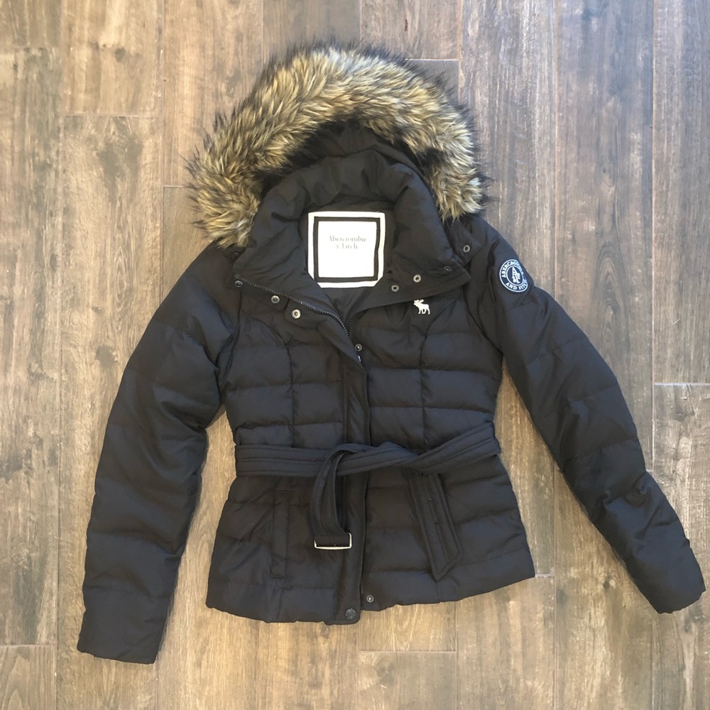 Abercrombie & Fitch hood fur jacket